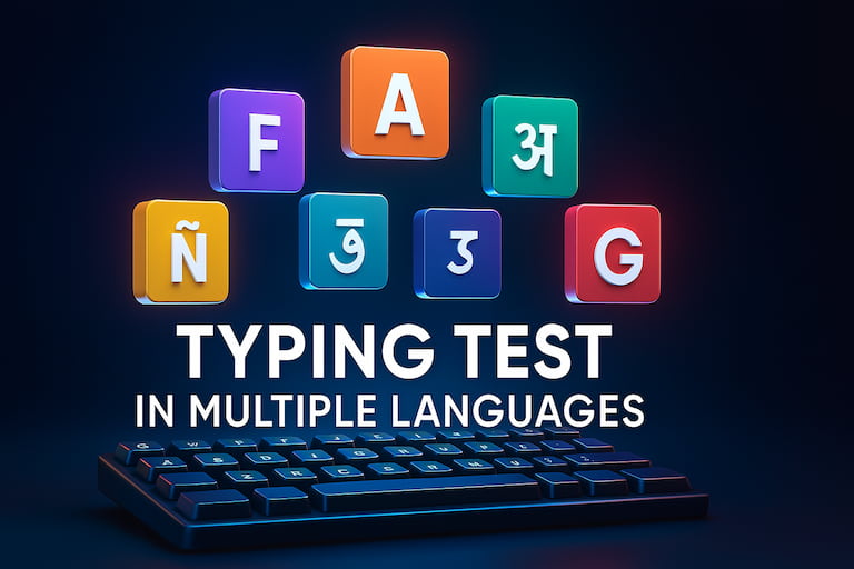 typing test in multiple language